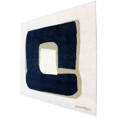Mid-Century Modern Conrad Marca Relli Wool Hanging Tapestry Signed Fiber Art Rug
