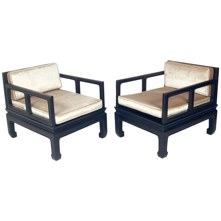 Low Slung Asian Style Lounge Chairs For At 1stdibs Low Slung Asian Style Lounge Chairs For