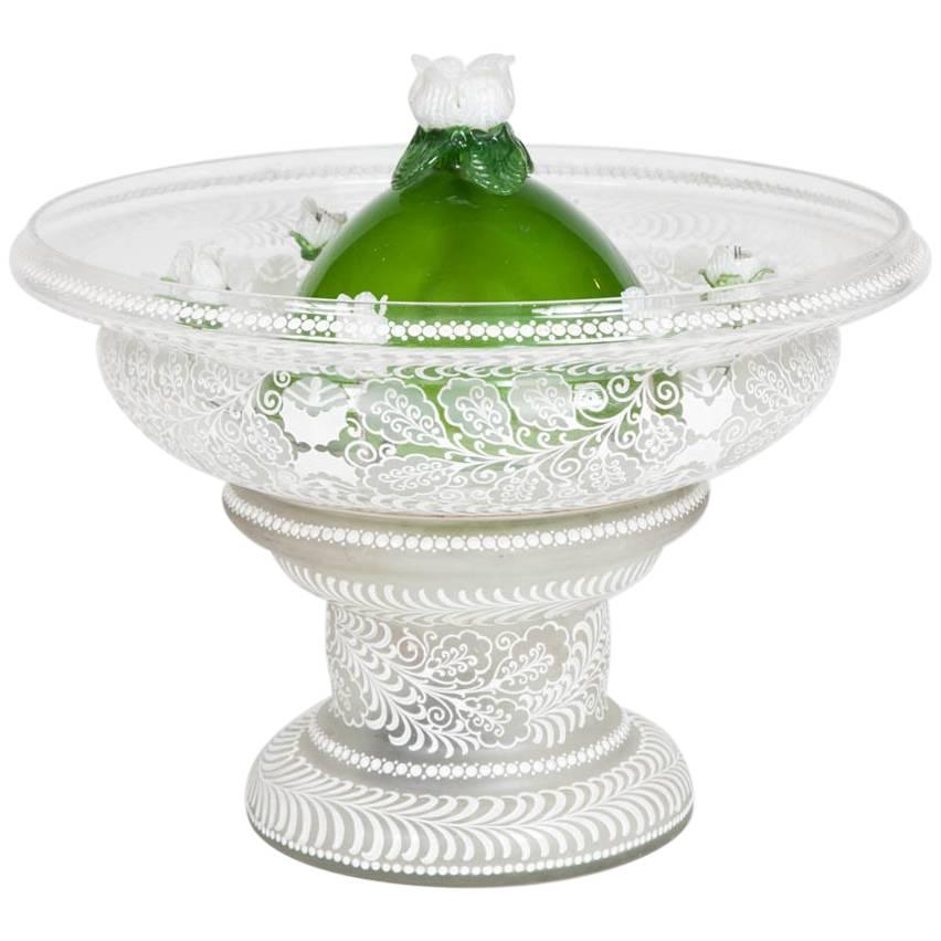 Mid-20th Century Glass Table Fountain For Sale