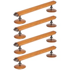 Set of Four Large Oak Art Deco Door Handles 2