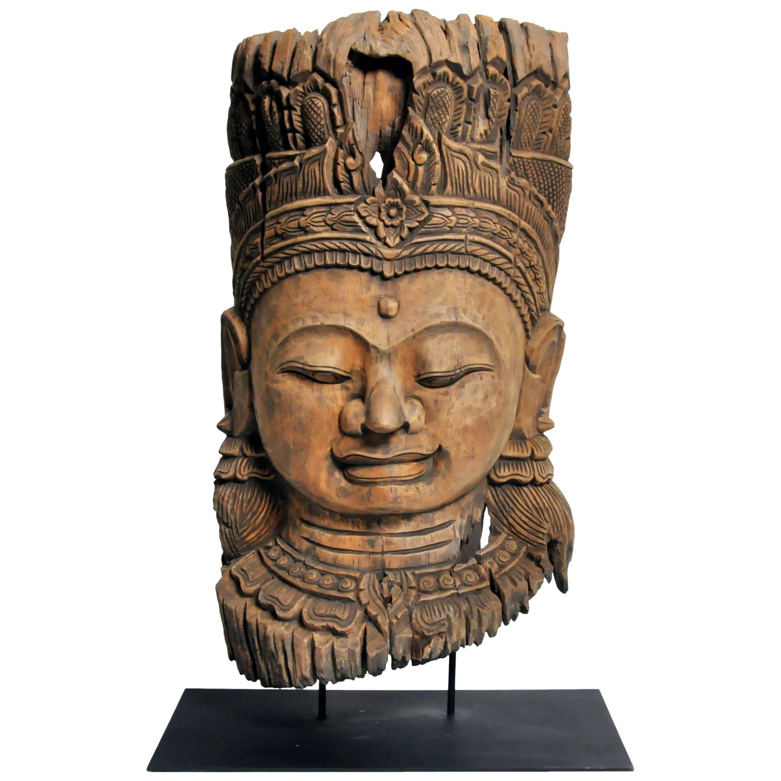 Southeast Asian Carving of a Goddess