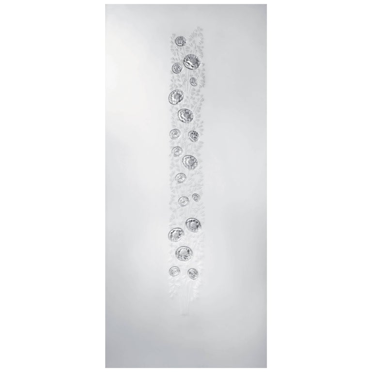 Lalique Bouquet Crystal Accent Panel For Sale