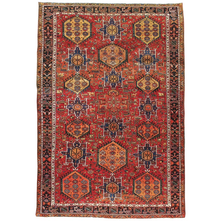 Vintage Persian Karajeh Rug For Sale at 1stDibs