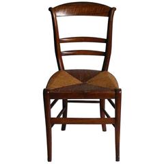 19th Century French Rush Seat Chair