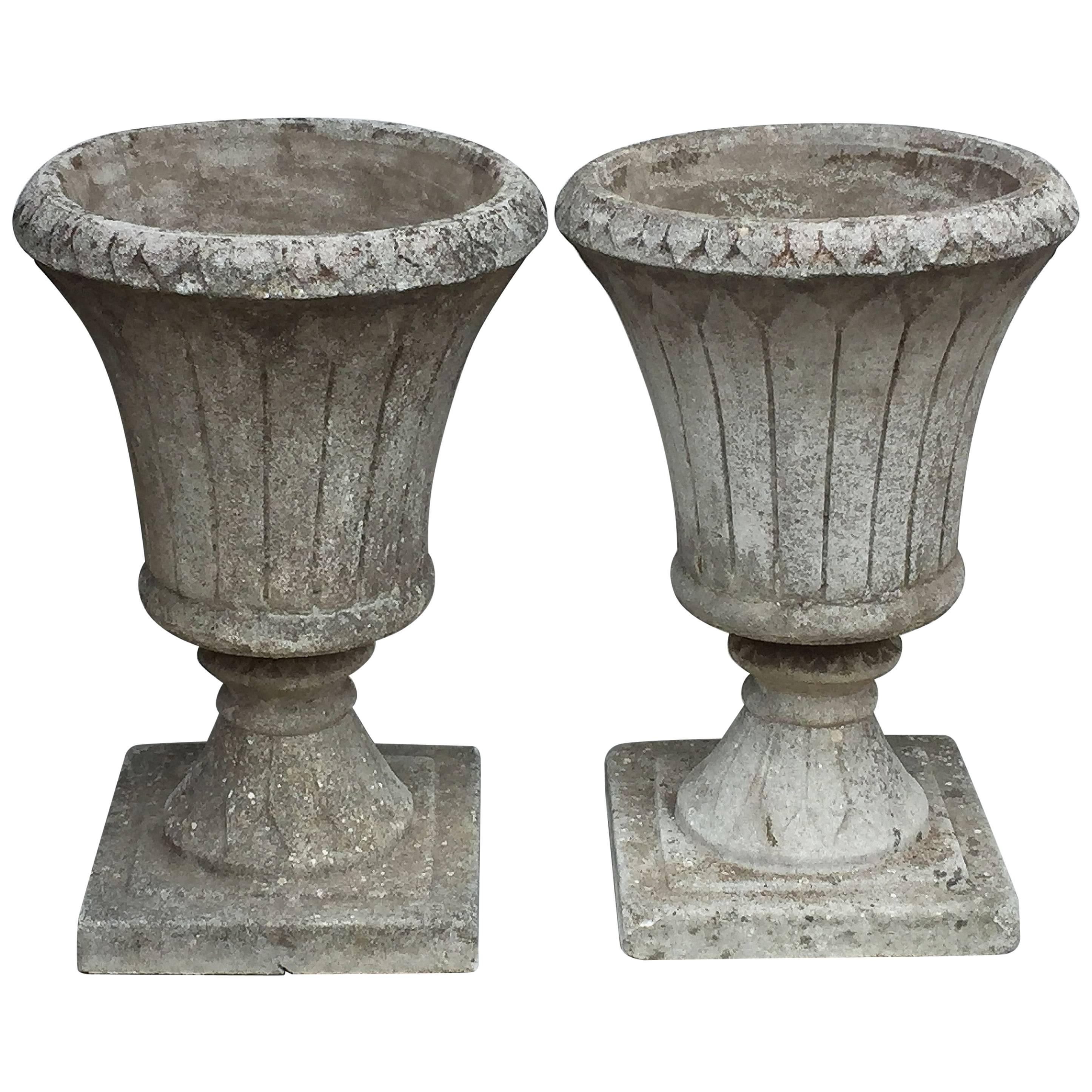 English Garden Stone Urns in the Classical Style 'Individually Priced'