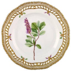 Flora Danica Plate from Royal Copenhagen Pierced Border