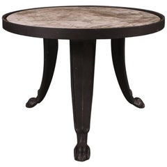 Antique 19th Century French Marble-Top Lamp Table