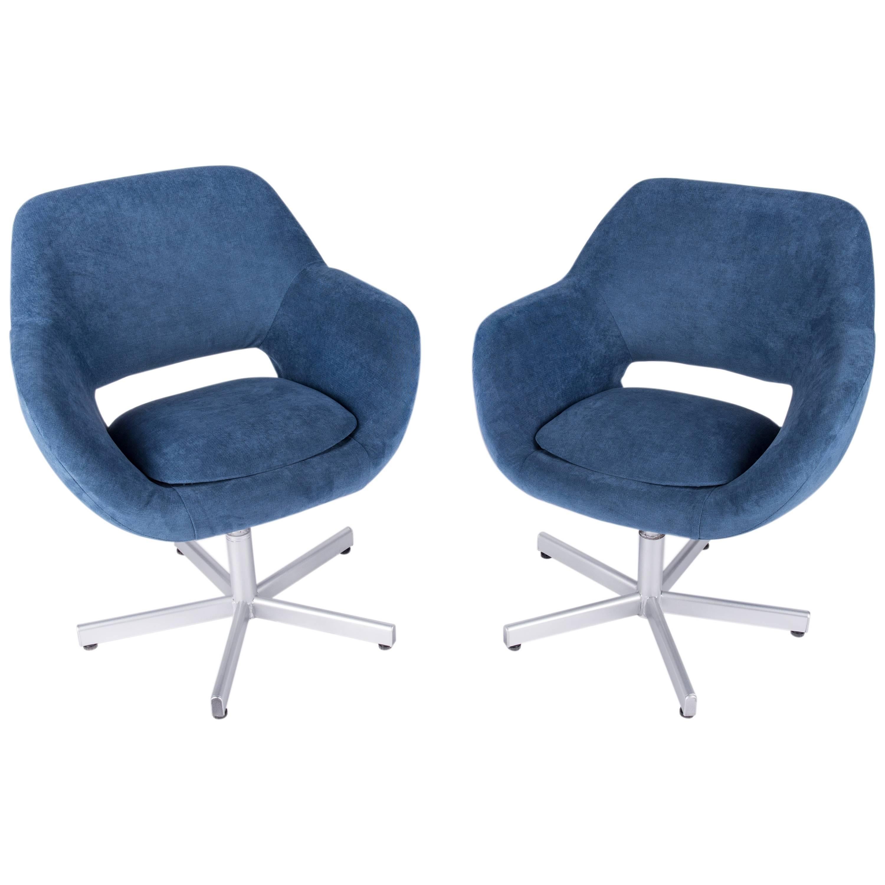 Pair of 1960s Swivel Chairs For Sale
