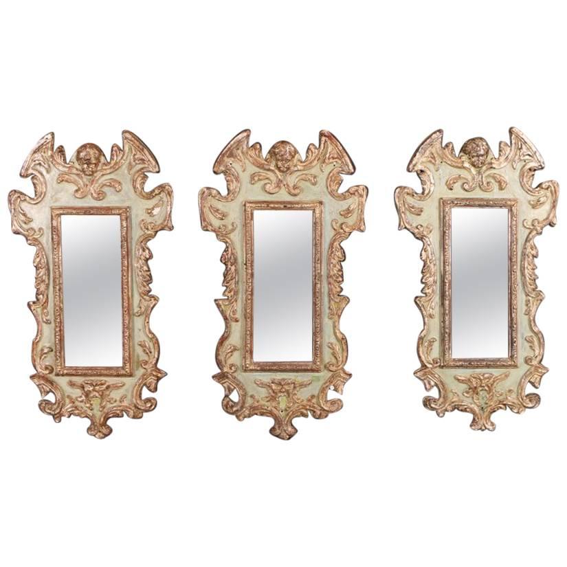 Set of Three Danish Wall Mirrors