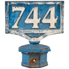 Painted Cast Iron Railway Sign, France, Late 1800s