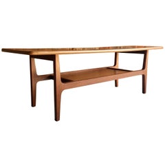 Mid-Century Schreiber Teak Coffee Table Vintage Danish Design, 1970s