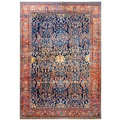 Incroyable tapis Sarouk Farahan de la fin du 19ème siècle