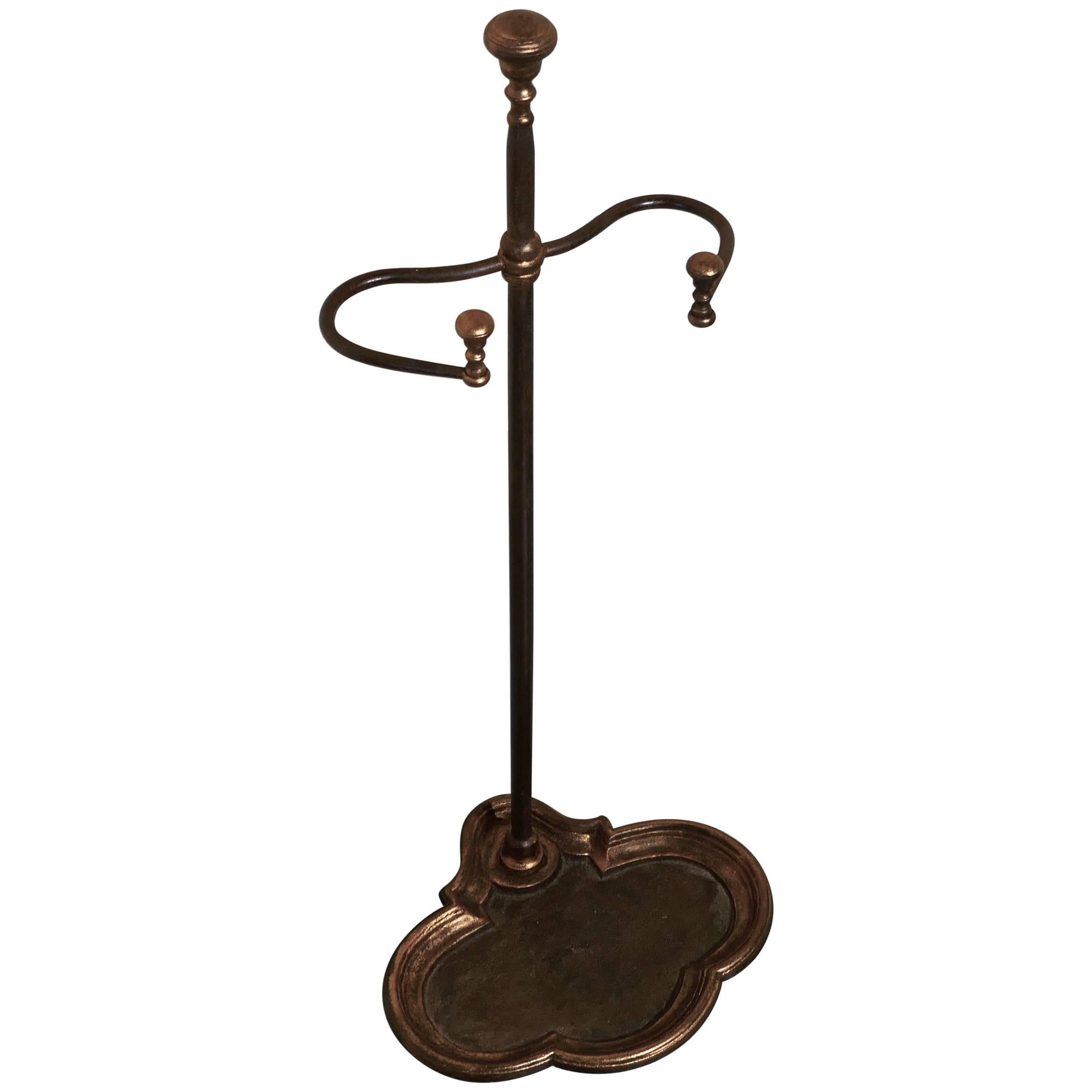 Art Nouveau Cast Iron and Gilt Walking Stick Stand or Umbrella Stand