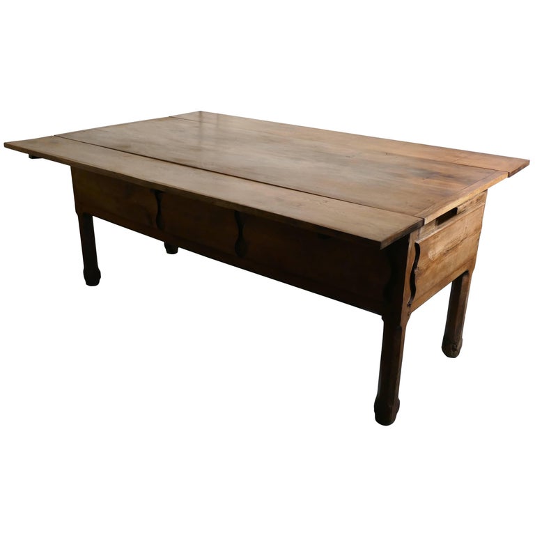 Rare French Oak Preparation And Dining Farmhouse Table At 1stdibs Rare French Oak Preparation And Dining Farmhouse Table For