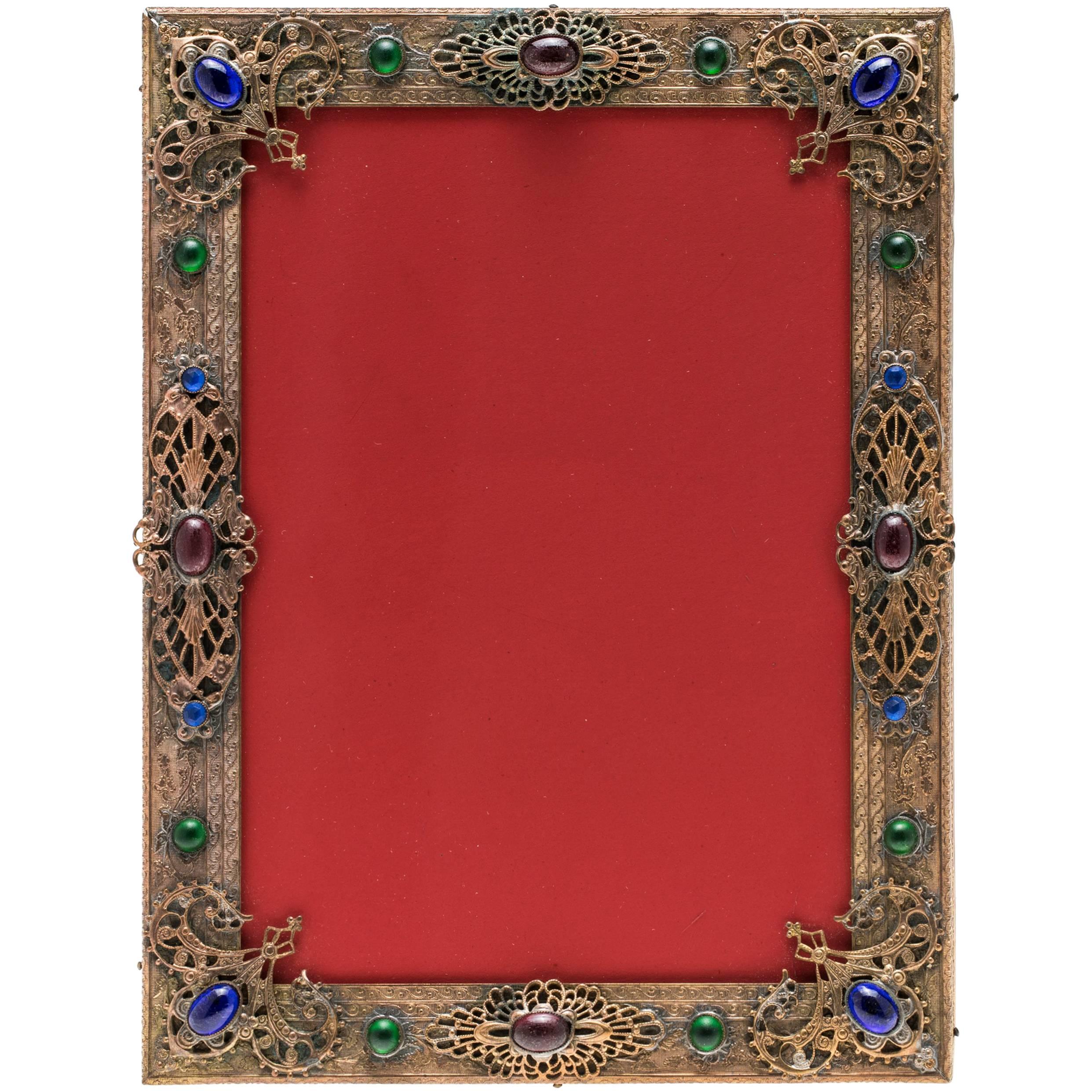 Jeweled Gilt Bronze Picture Frame