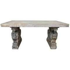 Large and Impressive Table in Vicenza Stone and Marble