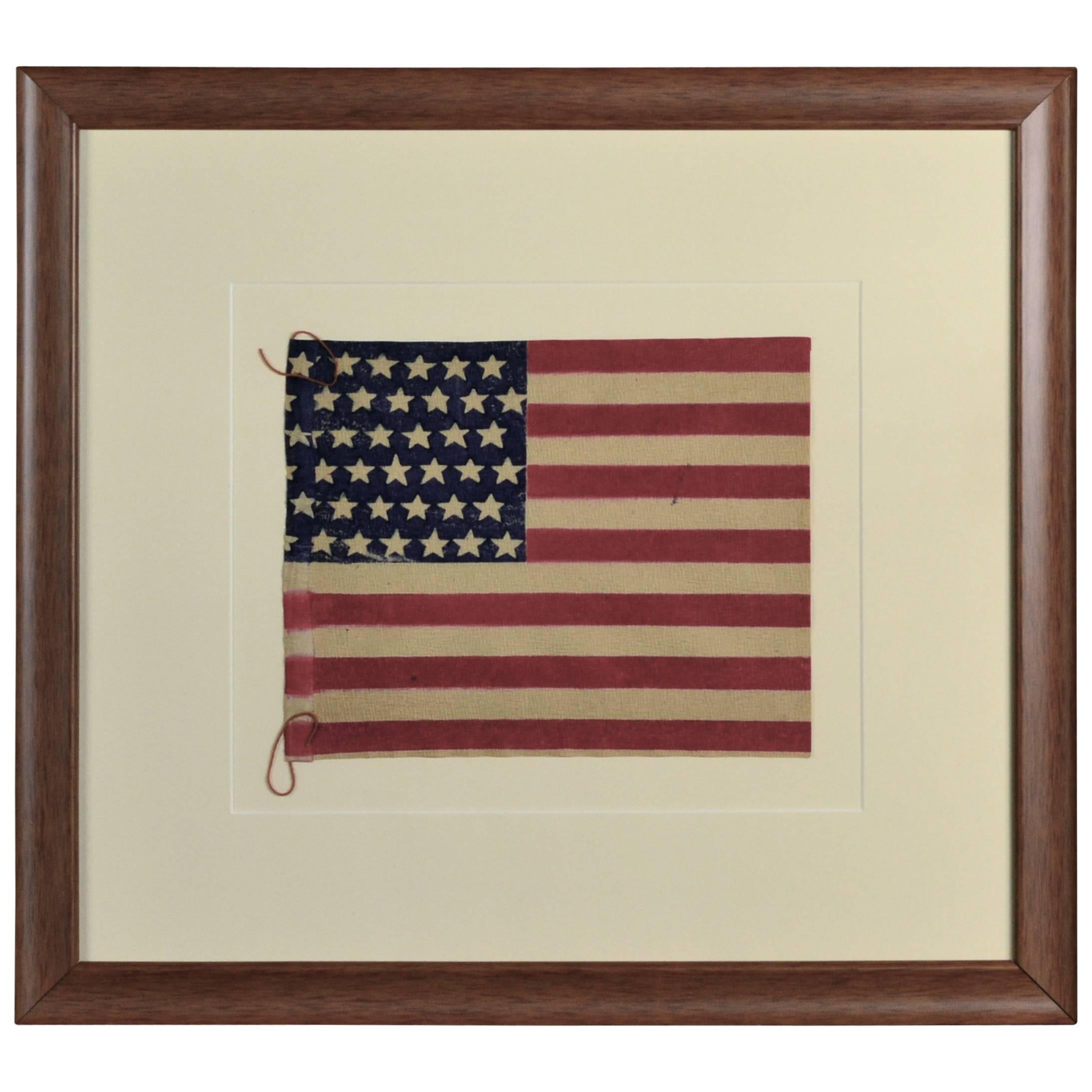 42 Star Flag circa 1890 Made of Paper For Sale
