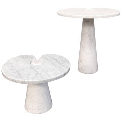White Carrara Marble "Eros" Tables by Angelo Mangiarotti for Skipper