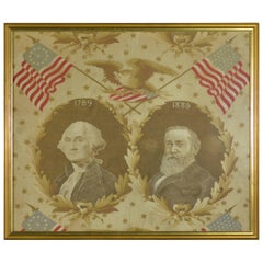 Antique Presidential Campaign Textile, 1889