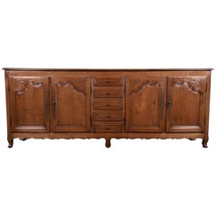 Grand Early 19th Century French Country Louis XV Style Cherry Enfilade