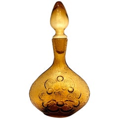 Amber Glass Italian Decanter Bottle with Stopper by Peedee