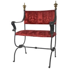 Oversized Iron Savonarola Chair by Faldistorio 4