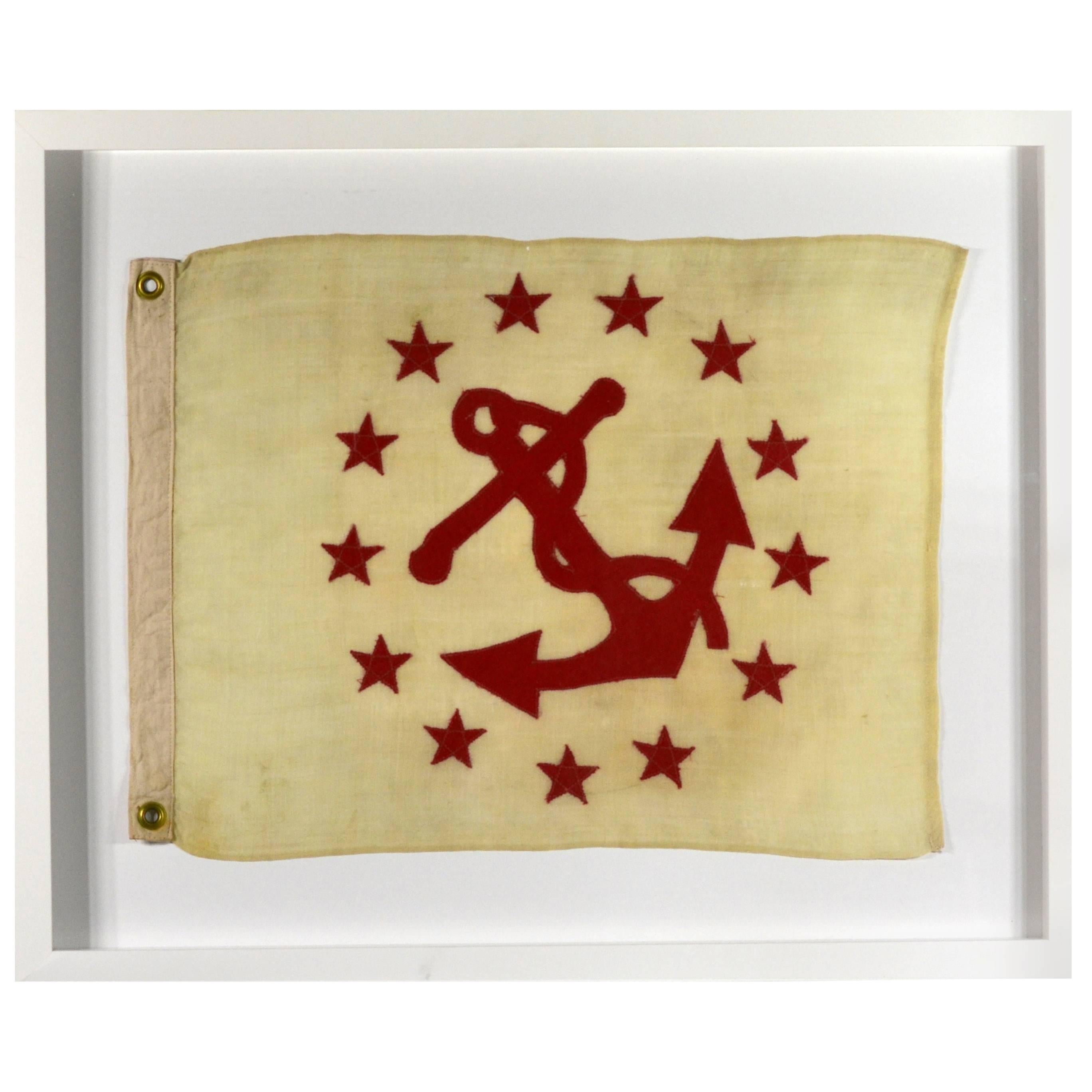 Vintage Commodore Flag, Yacht Club For Sale