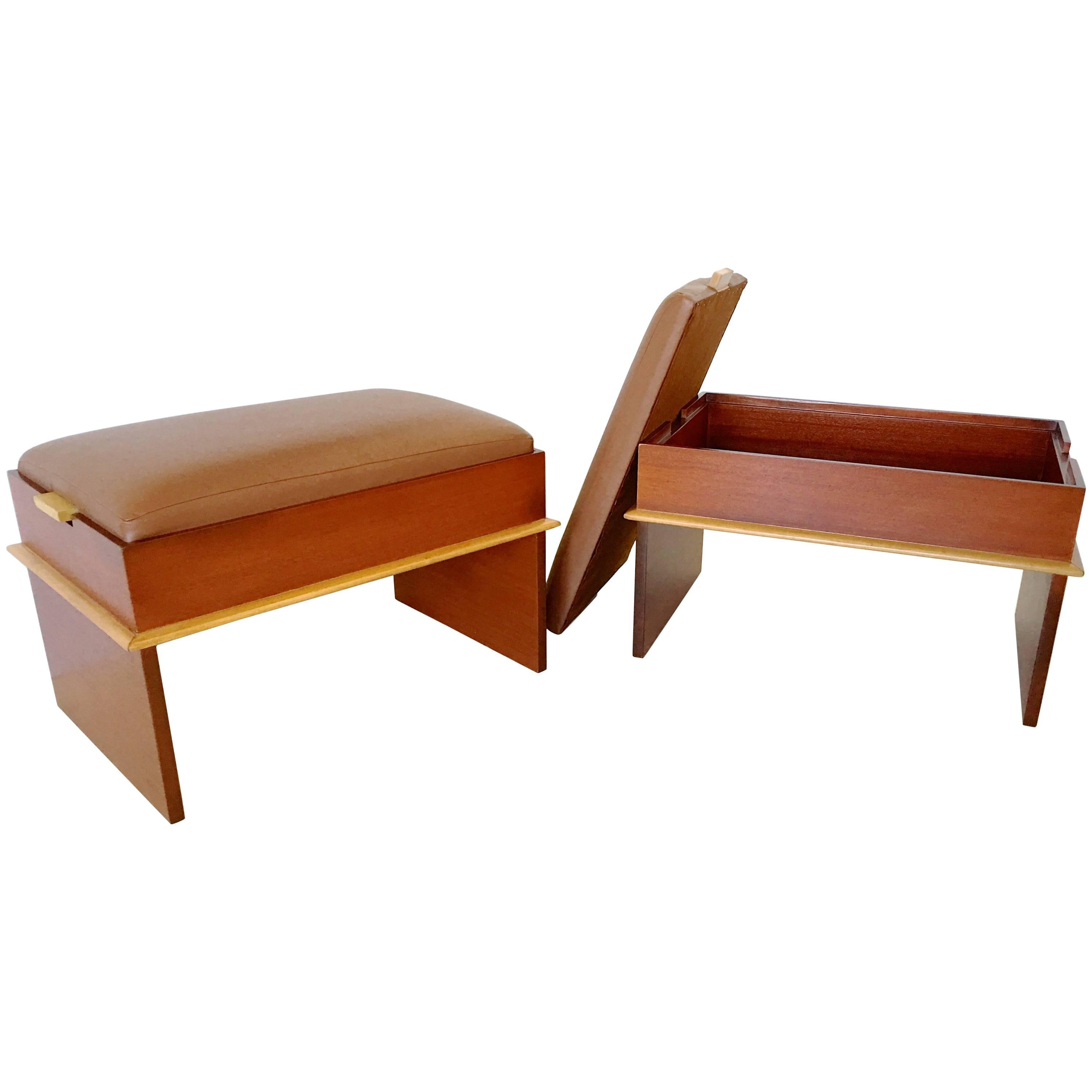 Pair of Paul Frankl Storage Benches from the Station Wagon Group