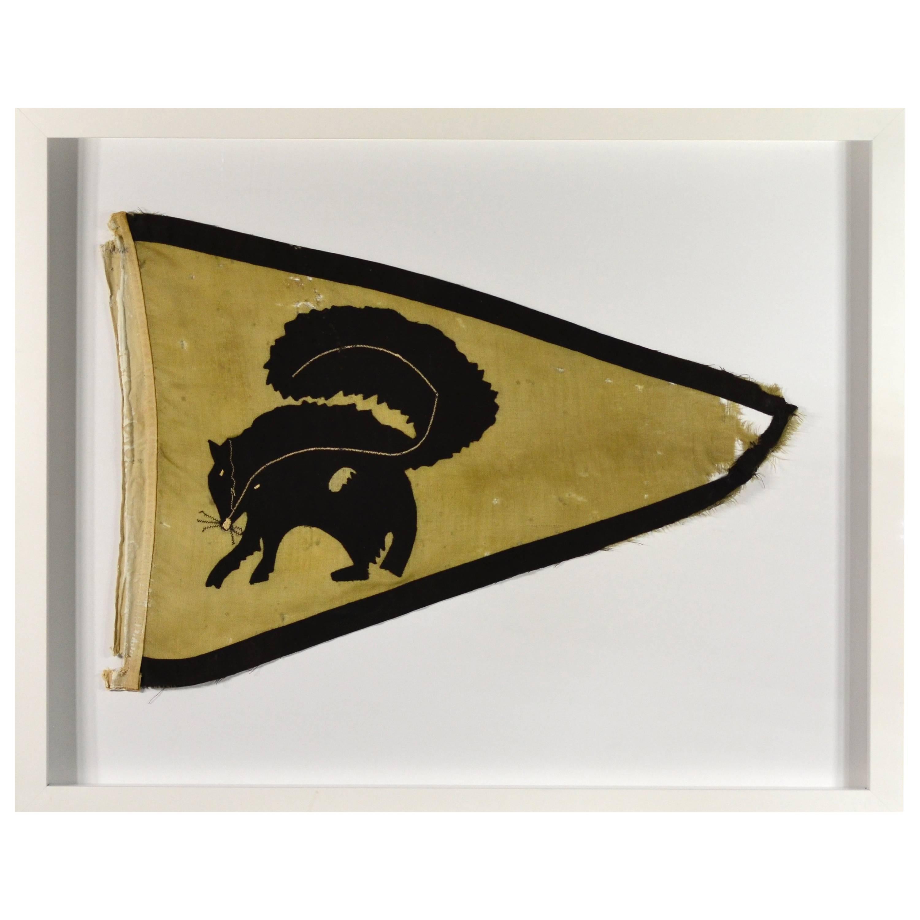 Rare Antique Hand Sewn Fishing Tournament Flag For Sale