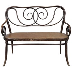 Extremely Rare Bentwood Settee by August Thonet