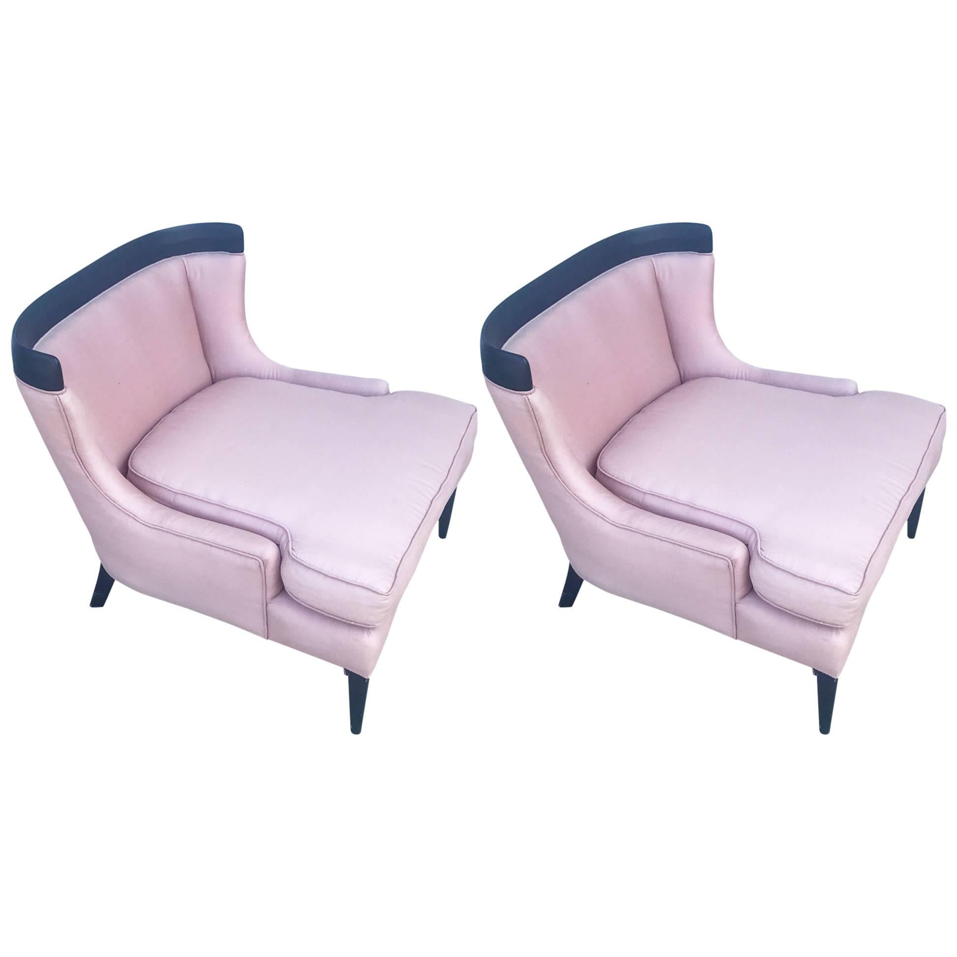 Pair of Tomlinson Slipper Chairs Sophisticate Collection