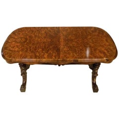  Burr Walnut Victorian Period Antique Coffee Table