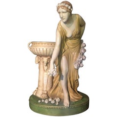 Imperial Amphora Austria Ceramic Woman Figure
