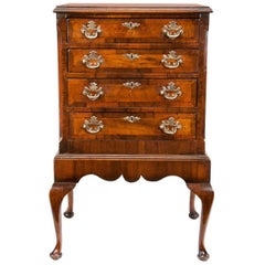 Good Antique Walnut Chest of Drawers on Stand