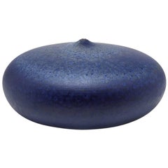 Ceramic Vase by Antonio Lampecco with Blue Glaze Decoration, circa 2006 3
