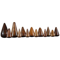 Antique Collection of Late 19th Century Sculptural Turnpins