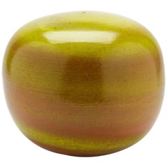 Ceramic Vase by Antonio Lampecco with Yellow Glaze Decoration, circa 2001 4