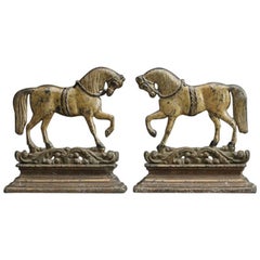Two Trotting Horse Figures