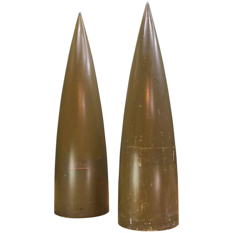 Giant Vintage Military Fiberglass Rocket Jet Plane Nose Cone Bomb 