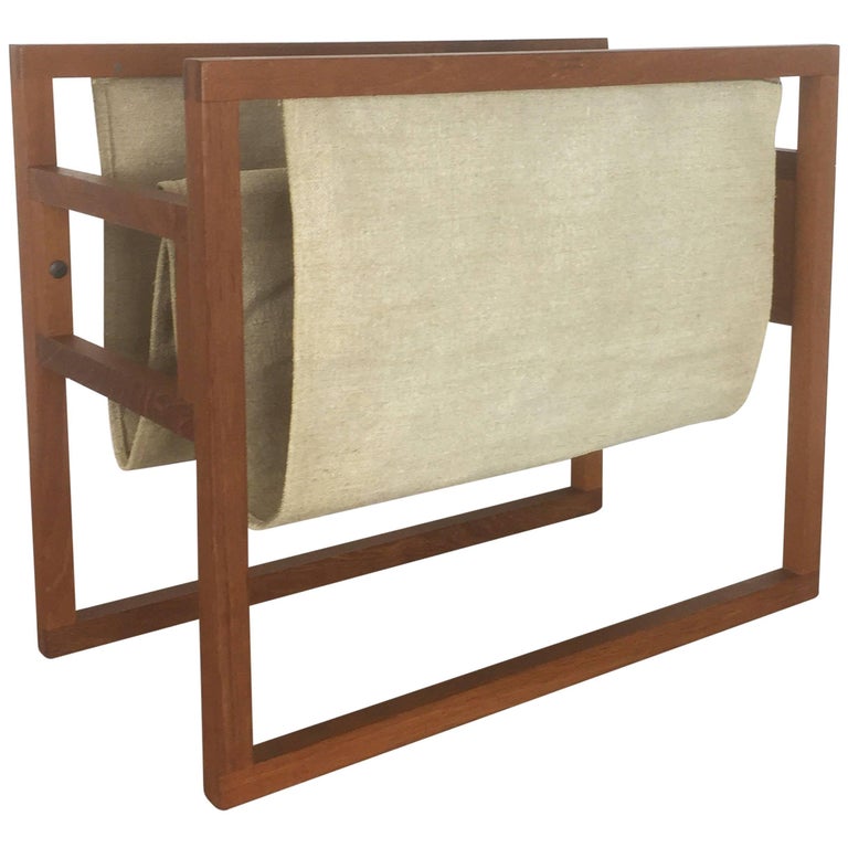 Sika Racks Original 1960s Teak Magazine Rack by Kai Kristiansen for Sika Mobler ...