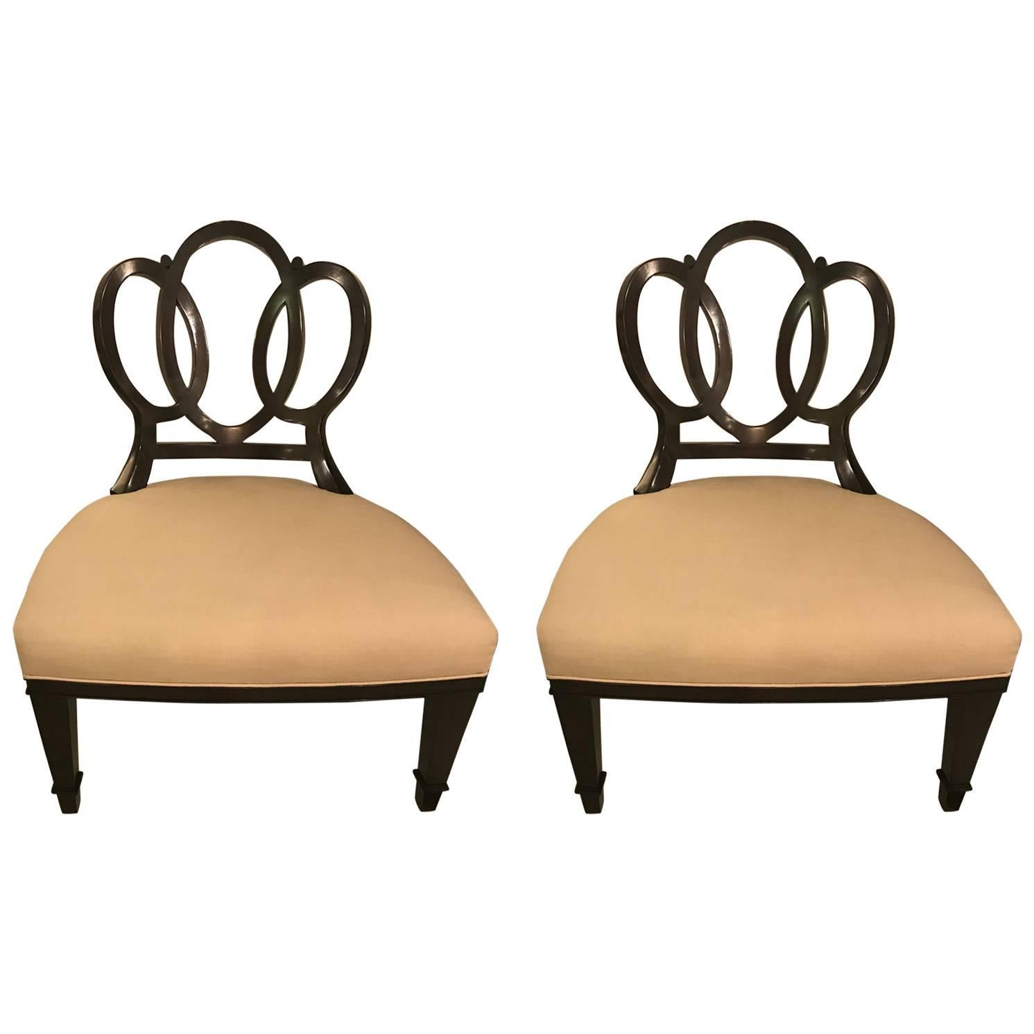 Pair of Barbara Barry for Henredon Bracelet Chairs