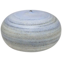 Ceramic Vase by Antonio Lampecco with Blue Glaze Decoration, circa 2000