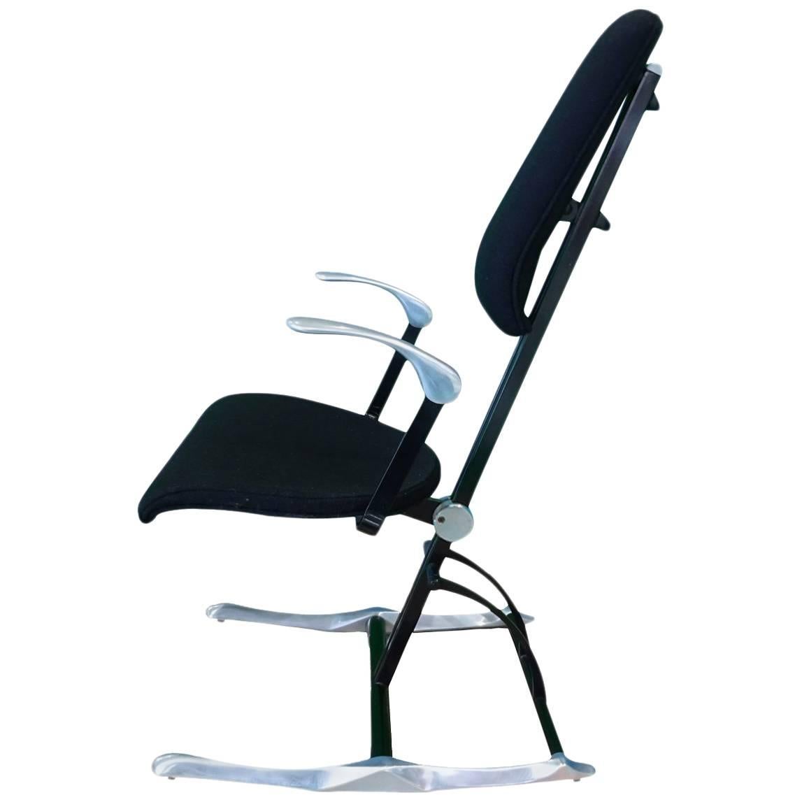 Rare and Pristine Hille Meridio Posturepedic Chair Designed by Michael Dye For Sale