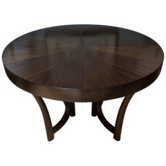 T. H. Robsjohn-Gibbings Walnut Dining Table, with One Leaf for Widdicomb