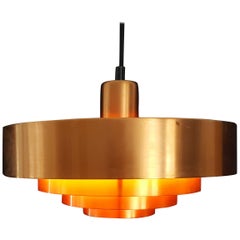 Jo Hammerborg Copper Roulette Pendant Light for Fog and Mørup, Denmark, 1960s