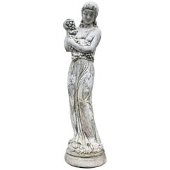 20th Century Cast Stone Classical Greek Goddess  Sculpture