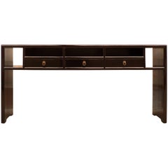 Fine Black Lacquer Console Table 6