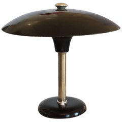 Art Deco German Black Enamel Desk Lamp Bauhaus