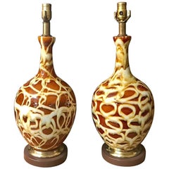 Pair of Mid-Century Modern Ceramic Lamps 12