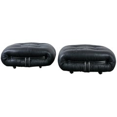 Two Soriana Ottomans by Afra and Tobia Scarpa for Cassina 3